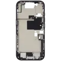 Mid-Frame Housing  W/ Charging Port Flex & Small Parts  For iPhone 16 Pro (EU / Global Version) (Used OEM Pull: Grade C) (Black Titanium)