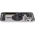 Back Housing W/ Charging Port Flex & Small Parts  For iPhone 13 Pro Max (EU / Global Version) (Used OEM Pull: Grade B) (Silver)