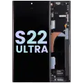 OLED Assembly With Frame For Samsung Galaxy S22 Ultra 5G (Service Pack) (Graphite / Sky Blue / Red)