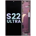 OLED Assembly With Frame For Samsung Galaxy S22 Ultra 5G (Service Pack) (Burgundy)