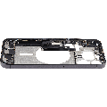 Mid-Frame Housing W/ Charging Port Flex & Small Parts  For iPhone 15 Pro Max (EU / Global Version) (Used OEM Pull: Grade A) (Black Titanium)