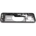 Mid-Frame Housing  W/ Charging Port Flex & Small Parts  For iPhone 15 Pro Max (EU / Global Version) (Used OEM Pull: Grade B) (Black Titanium)