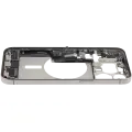 Mid-Frame Housing  W/ Charging Port Flex & Small Parts  For iPhone 15 Pro Max (EU / Global Version) (Used OEM Pull: Grade B) (Natural Titanium)