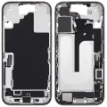 Mid-Frame Housing  W/ Charging Port Flex & Small Parts  For iPhone 16 (EU / Global Version) (Used OEM Pull: Grade A) (White)