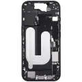 Mid-Frame Housing  W/ Charging Port Flex & Small Parts  For iPhone 16 (US Version) (Used OEM Pull: Grade B) (Black)