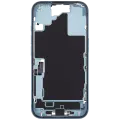 Mid-Frame Housing  W/ Charging Port Flex & Small Parts  For iPhone 16 (US Version) (Used OEM Pull: Grade B) (Teal)