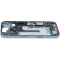 Mid-Frame Housing  W/ Charging Port Flex & Small Parts  For iPhone 16 (US Version) (Used OEM Pull: Grade B) (Teal)