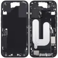 Mid-Frame Housing  W/ Charging Port Flex & Small Parts  For iPhone 16 (US Version) (Used OEM Pull: Grade C) (Black)