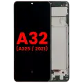 OLED Assembly With Frame For Samsung Galaxy A32 4G (A325 / 2021) (Aftermarket Plus) (Awesome Black)
