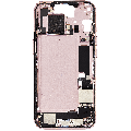 Mid-Frame Housing  W/ Charging Port Flex & Small Parts  For iPhone 15 (US Version) (Used OEM Pull: Grade A) (Pink)