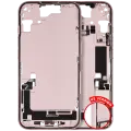 Mid-Frame Housing  W/ Charging Port Flex & Small Parts  For iPhone 15 (US Version) (Used OEM Pull: Grade C) (Pink)