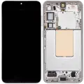 OLED Assembly With Frame Compatible For Samsung Galaxy S24 Plus 5G (US & International Version) (Aftermarket Plus) (Marble Grey)