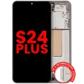 OLED Assembly With Frame Compatible For Samsung Galaxy S24 Plus 5G (US & International Version) (Aftermarket Plus) (Amber Yellow)