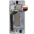 OLED Assembly With Frame For Samsung Galaxy S25 Edge (Refurbished) (Titanium Silver)