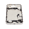 Mid-Frame Housing  W/ Charging Port Flex & Small Parts  For iPhone 14 (US Version) (Used OEM Pull: Grade A) (Starlight)