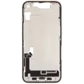 Mid-Frame Housing  W/ Charging Port Flex & Small Parts  For iPhone 14 (US Version) (Used OEM Pull: Grade C) (Starlight)