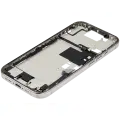 Mid-Frame Housing  W/ Charging Port Flex & Small Parts  For iPhone 16 Pro (US Version) (Used OEM Pull: Grade A) (Natural Titanium)