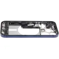 Mid-Frame Housing  W/ Charging Port Flex & Small Parts  For iPhone 15 Pro (EU / Global Version) (Used OEM Pull: Grade C) (Blue Titanium)