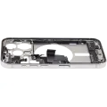 Mid-Frame Housing  W/ Charging Port Flex & Small Parts  For iPhone 15 Pro (EU / Global Version) (Used OEM Pull: Grade A) (White Titanium)