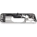 Mid-Frame Housing  W/ Charging Port Flex & Small Parts  For iPhone 15 Pro (EU / Global Version) (Used OEM Pull: Grade A) (White Titanium)