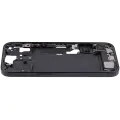 Mid-Frame Housing  W/ Charging Port Flex & Small Parts  For iPhone 15 (EU / Global Version) (Used OEM Pull: Grade C) (Black)