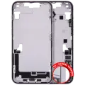 Mid-Frame Housing  W/ Charging Port Flex & Small Parts  For iPhone 14 Plus (EU / Global Version) (Used OEM Pull: Grade C) (Purple)