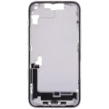 Mid-Frame Housing  W/ Charging Port Flex & Small Parts  For iPhone 14 Plus (EU / Global Version) (Used OEM Pull: Grade B) (Purple)
