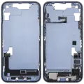 Mid-Frame Housing  W/ Charging Port Flex & Small Parts  For iPhone 14 (EU / Global Version) (Used OEM Pull: Grade A) (Blue)