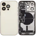 Back Housing W/ Charging Port Flex & Small Parts  For iPhone 14 Pro (EU / Global Version) (Used OEM Pull: Grade C) (Gold)