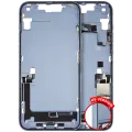 Mid-Frame Housing  W/ Charging Port Flex & Small Parts  For iPhone 14 Plus (US Version) (Used OEM Pull: Grade B) (Blue)