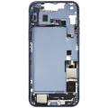Mid-Frame Housing  W/ Charging Port Flex & Small Parts  For iPhone 14 Plus (US Version) (Used OEM Pull: Grade C) (Blue)