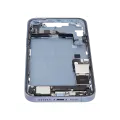 Mid-Frame Housing  W/ Charging Port Flex & Small Parts  For iPhone 14 Plus (US Version) (Used OEM Pull: Grade C) (Blue)