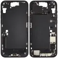 Mid-Frame Housing  W/ Charging Port Flex & Small Parts  For iPhone 15 Plus (US Version) (Used OEM Pull: Grade A) (Black)