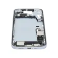 Mid-Frame Housing  W/ Charging Port Flex & Small Parts  For iPhone 15 Plus (US Version) (Used OEM Pull: Grade A) (Blue)