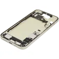 Mid-Frame Housing  W/ Charging Port Flex & Small Parts  For iPhone 15 Plus (US Version) (Used OEM Pull: Grade B) (Yellow)