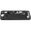Mid-Frame Housing  W/ Charging Port Flex & Small Parts  For iPhone 15 Plus (US Version) (Used OEM Pull: Grade C) (Black)