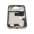 Mid-Frame Housing  W/ Charging Port Flex & Small Parts  For iPhone 16 Pro (US Version) (Used OEM Pull: Grade C) (Desert Titanium)