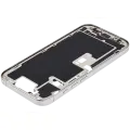 Mid-Frame Housing  W/ Charging Port Flex & Small Parts  For iPhone 16 Pro (US Version) (Used OEM Pull: Grade B) (White Titanium)