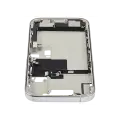 Mid-Frame Housing  W/ Charging Port Flex & Small Parts  For iPhone 16 Pro (US Version) (Used OEM Pull: Grade B) (White Titanium)
