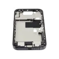 Mid-Frame Housing  W/ Charging Port Flex & Small Parts  For iPhone 16 Pro (US Version) (Used OEM Pull: Grade B) (Black Titanium)