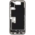 Mid-Frame Housing  W/ Charging Port Flex & Small Parts  For iPhone 16 Pro (US Version) (Used OEM Pull: Grade A) (White Titanium)