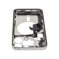 Mid-Frame Housing  W/ Charging Port Flex & Small Parts  For iPhone 15 Pro Max (US Version) (Used OEM Pull: Grade A) (Natural Titanium)