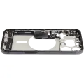 Mid-Frame Housing W/ Charging Port Flex & Small Parts  For iPhone 15 Pro Max (US Version) (Used OEM Pull: Grade A) (Black Titanium)