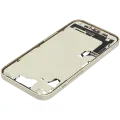Mid-Frame Housing  W/ Charging Port Flex & Small Parts  For iPhone 15 (US Version) (Used OEM Pull: Grade B) (Yellow)
