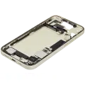 Mid-Frame Housing  W/ Charging Port Flex & Small Parts  For iPhone 15 (US Version) (Used OEM Pull: Grade B) (Yellow)