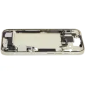 Mid-Frame Housing  W/ Charging Port Flex & Small Parts  For iPhone 15 (US Version) (Used OEM Pull: Grade A) (Yellow)