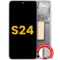 OLED Assembly With Frame For Samsung Galaxy S24 5G (US & International Version) (Refurbished) (Marble Grey)