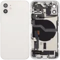 Back Housing W/ Charging Port Flex & Small Parts  For iPhone 12 (EU / Global Version) (Used OEM Pull: Grade B) (White)