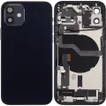 Back Housing W/ Charging Port Flex & Small Parts  For iPhone 12 (EU / Global Version) (Used OEM Pull: Grade C) (Black)