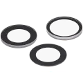 Back Camera Lens (Glass Only) With Adhesive For iphone 17 Pro / 17 Pro Max (3 piece set) (Real Sapphire) (Premium)
